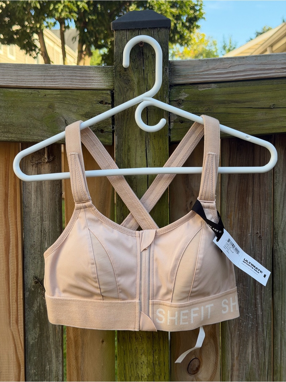 NWT Shefit Ultimate Sports Bra Sandstorm Front Zip High Impact Size Small